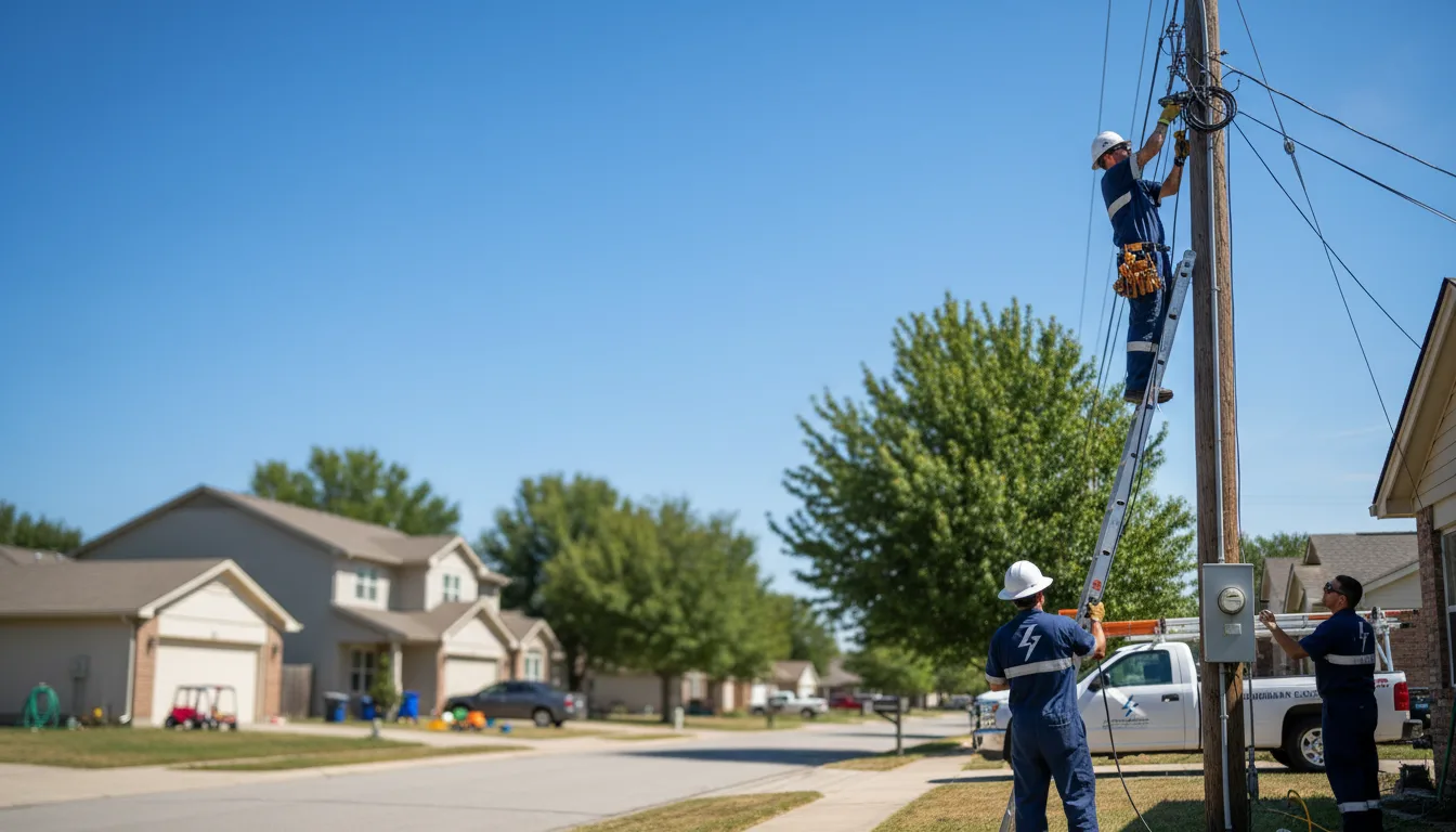 Residential electrician providing installation services in State Farm, VA